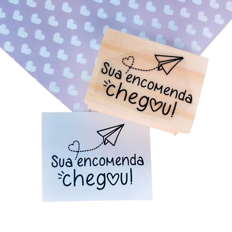 Carimbo P/ Artesanato Sua Encomenda Chegou Ref. 1105 Os Carimbeiros (01 unidade)