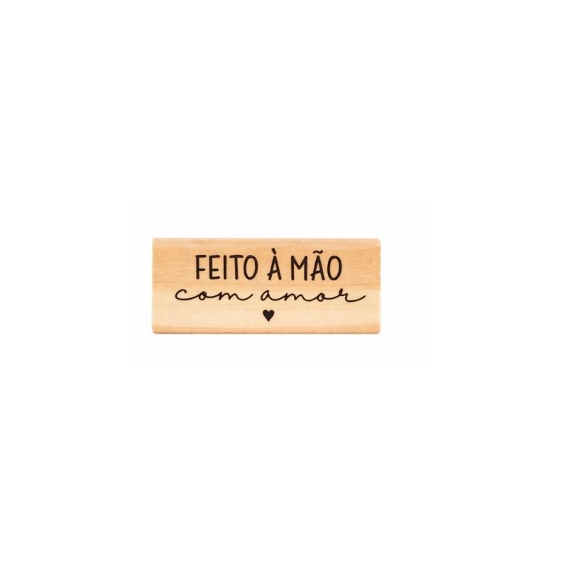 Carimbo P/ Artesanato Feito à Mão C/ Amor Os Carimbeiros (01 unidade)