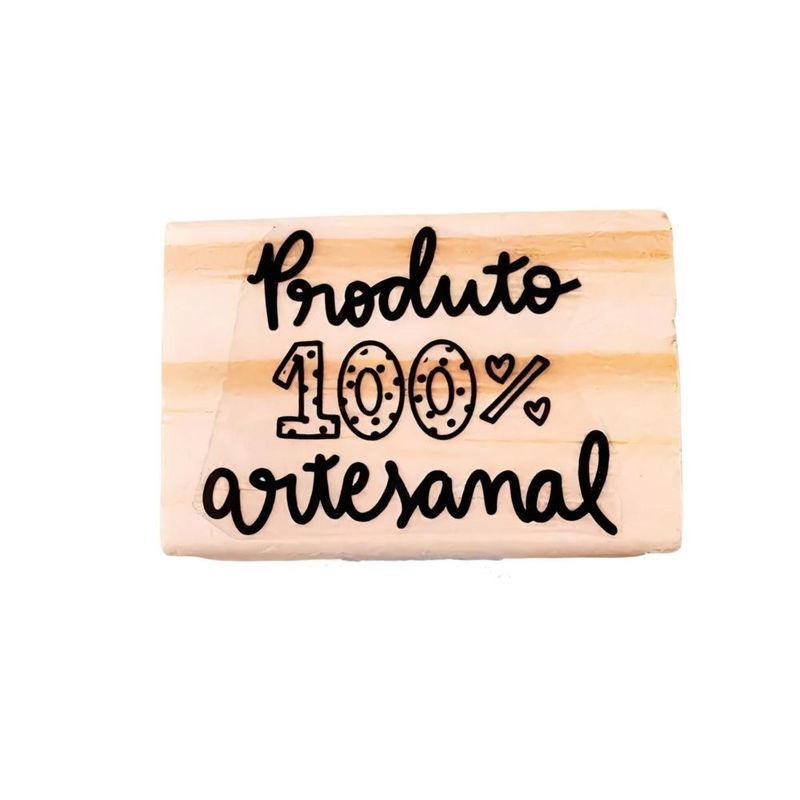 Carimbo P/ Artesanato Produto 100% Artesanal Os Carimbeiros (01 unidade)