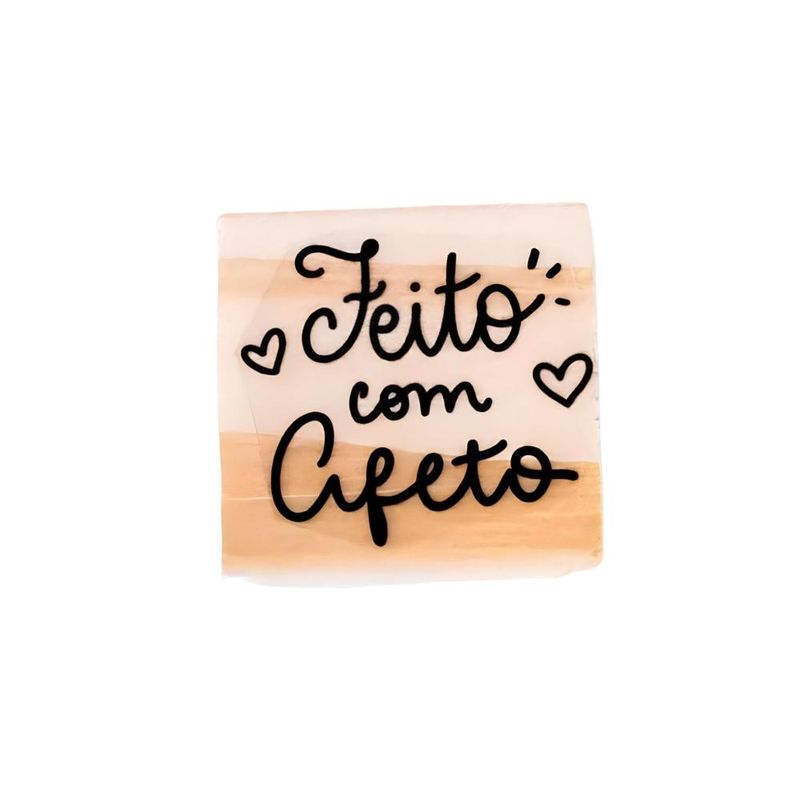 Carimbo P/ Artesanato Feito Com Afeto Os Carimbeiros (01 unidade)