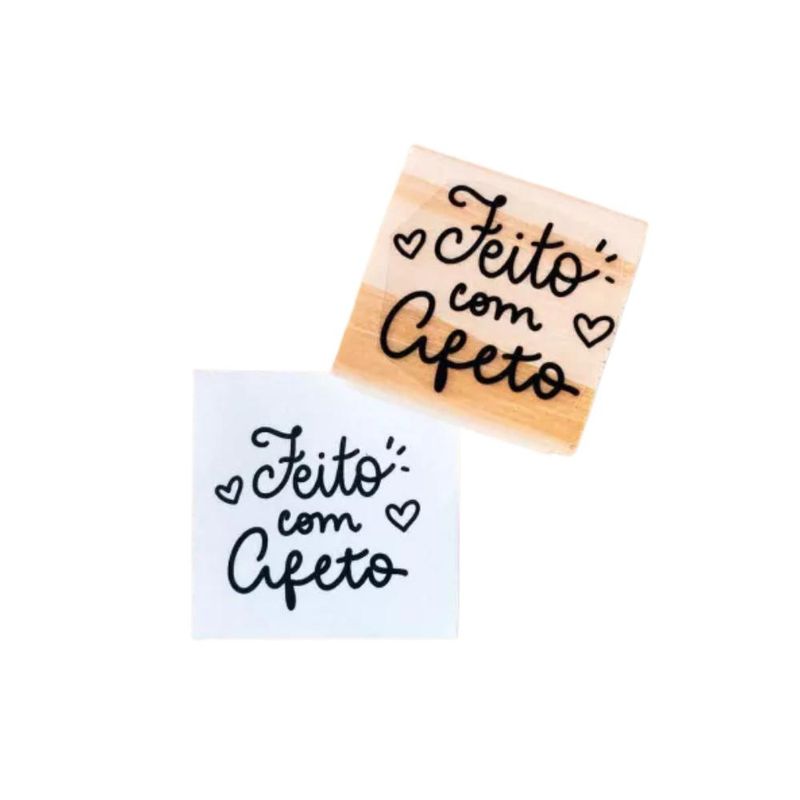 Carimbo P/ Artesanato Feito Com Afeto Os Carimbeiros (01 unidade)