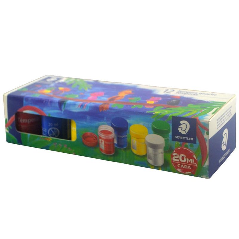 Tinta Tempera Guache C/ 12 Cores 20ml Ref. 8859 Staedtler (12 unidades)