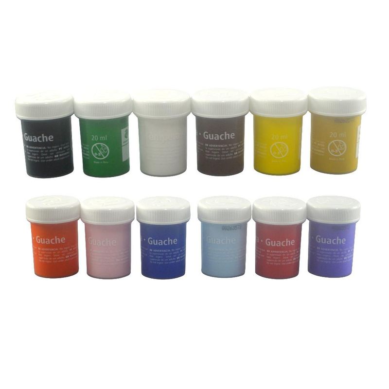 Tinta Tempera Guache C/ 12 Cores 20ml Ref. 8859 Staedtler (12 unidades)