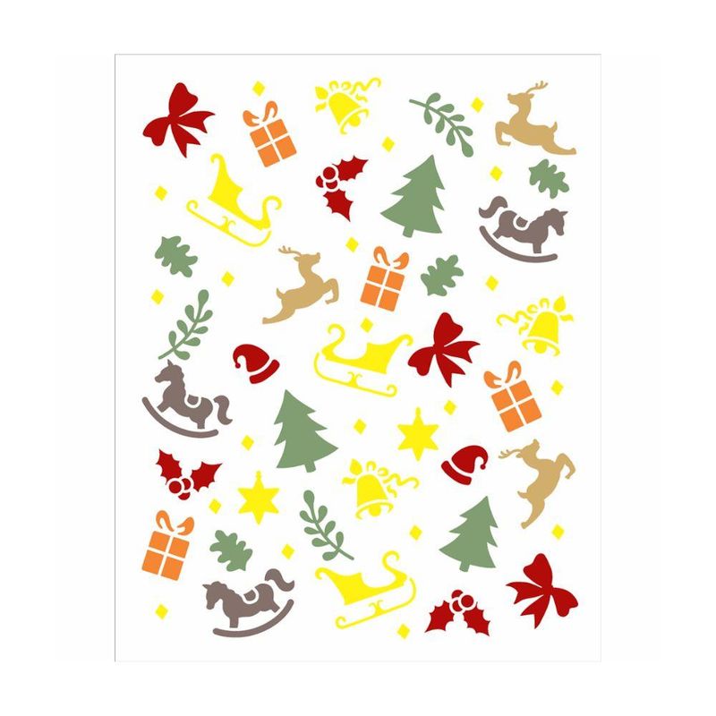 Stencil Simples Estamparia Natal 20x25 Ref.: OPA3005 Opa Criando Arte (01 unidade)