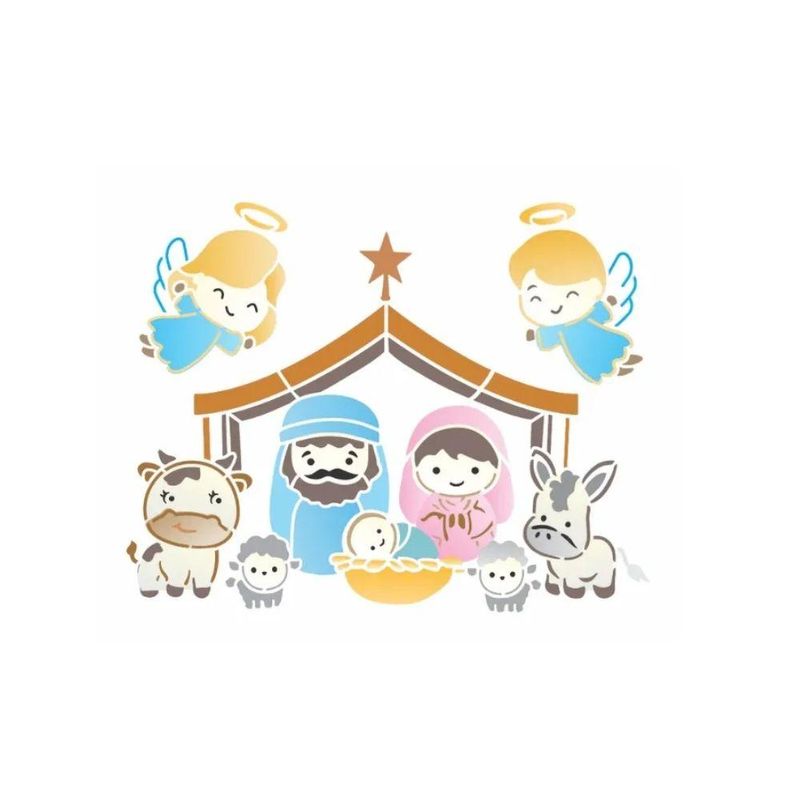 Stencil Simples Manjedoura Infantil 20x25 Ref.: OPA3713 Opa Criando Arte (01 unidade)