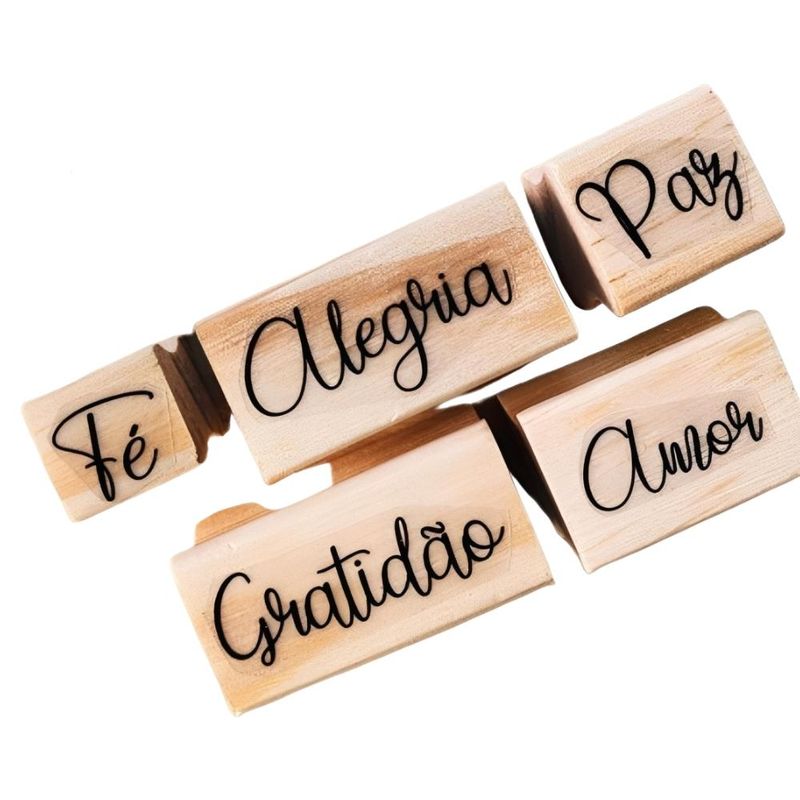 Carimbo P/ Artesanato Palavras Os Carimbeiros (05 Unidades)