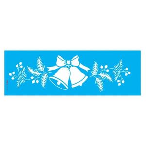 Stencil Simples Sinos e Azevinhos 10x30 Ref.: OPA3702 Opa Cirando Arte (01 unidade)