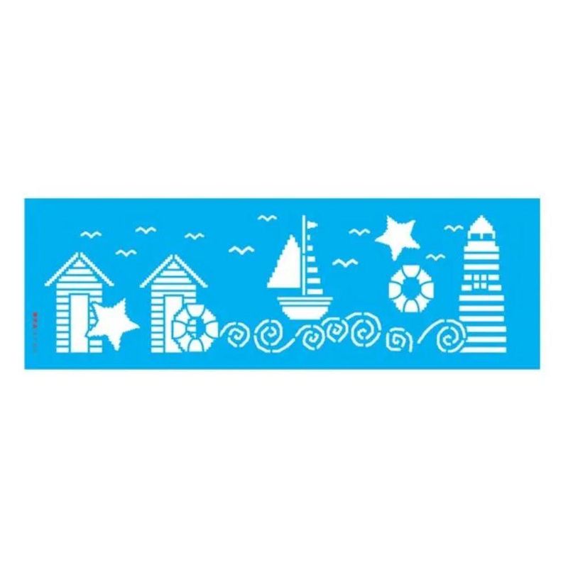 Stencil Simples Ponto Cruz Náutico I 10x30 Ref.: OPA3705 Opa Criando Arte (01 unidade)