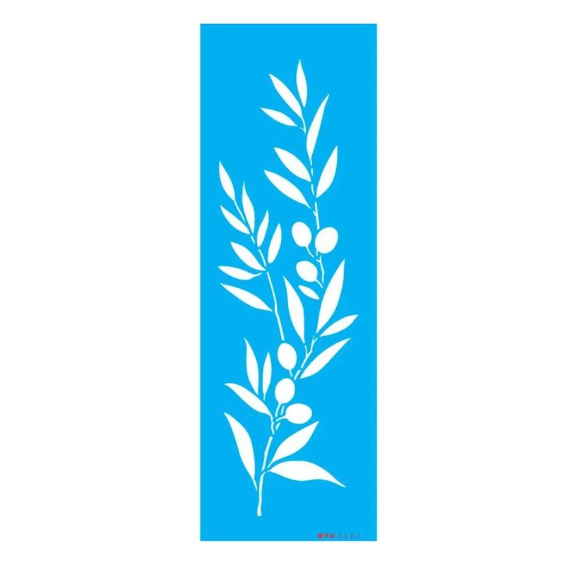 Stencil Simples Galho de Azeitona 10x30 Ref.: OPA3695 Opa Criando Arte (01 unidade)