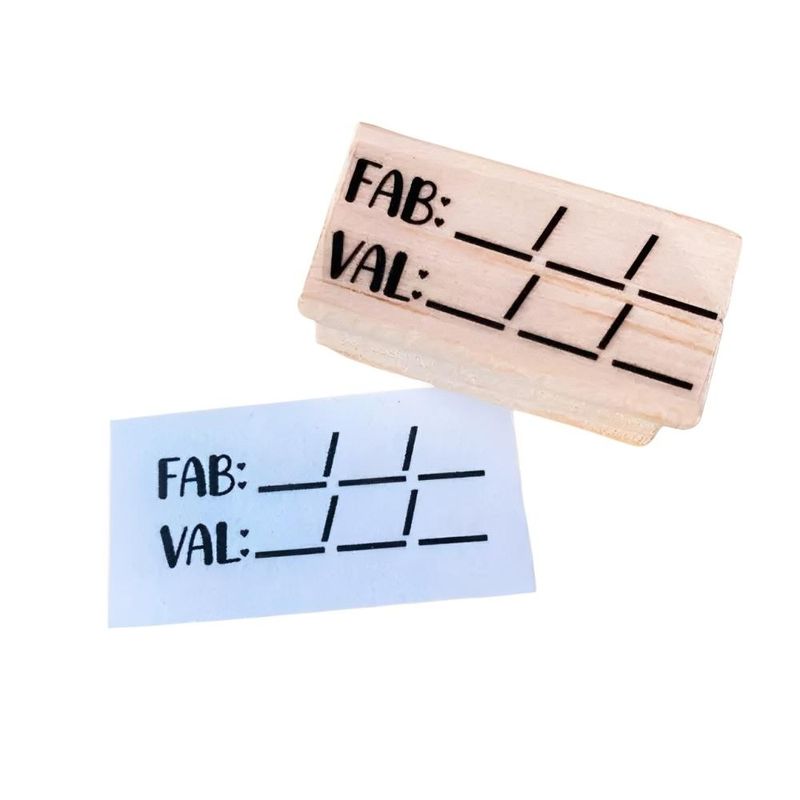 Carimbo P/ Artesanato Fabricação e Validade Os Carimbeiros (01unidade)