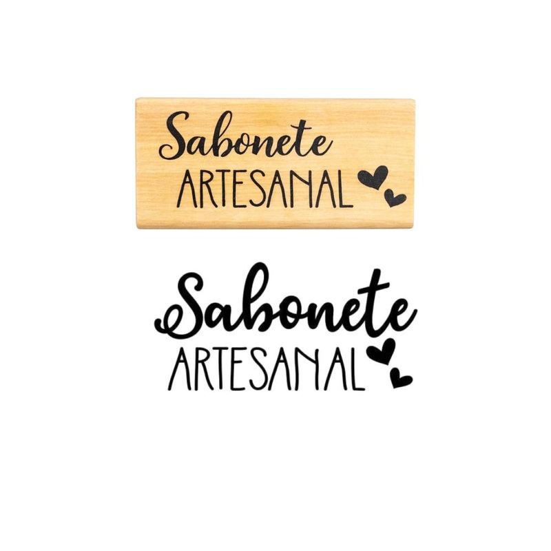 Carimbo P/ Artesanato Sabonete Artesanal Os Carimbeiros (01 unidade)