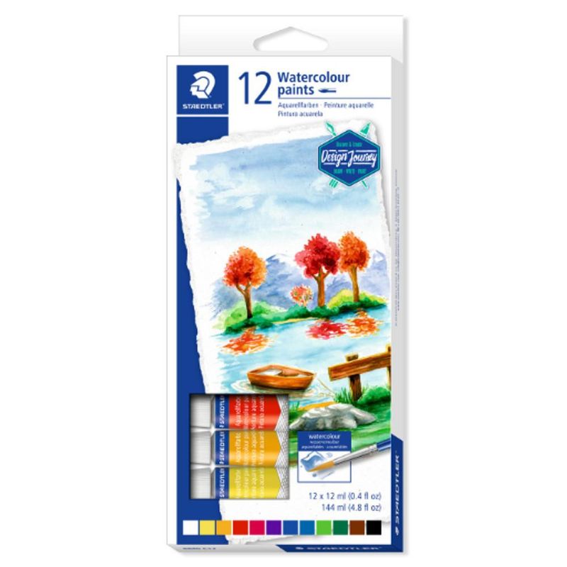 Tinta Aquarela Noris C/ 12 Cores de 12ml Ref. 8880 Staedtler (12 unidades)