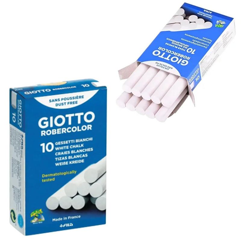 Giz Escolar Robercolor Branco Ref. 538700 Giotto (10 unidades)