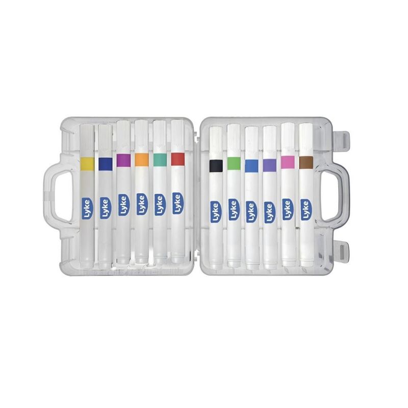 Canetinha Hidrográfica Triangular 12 Cores C/ Ponta 3.0mm Lyke (12 cores)