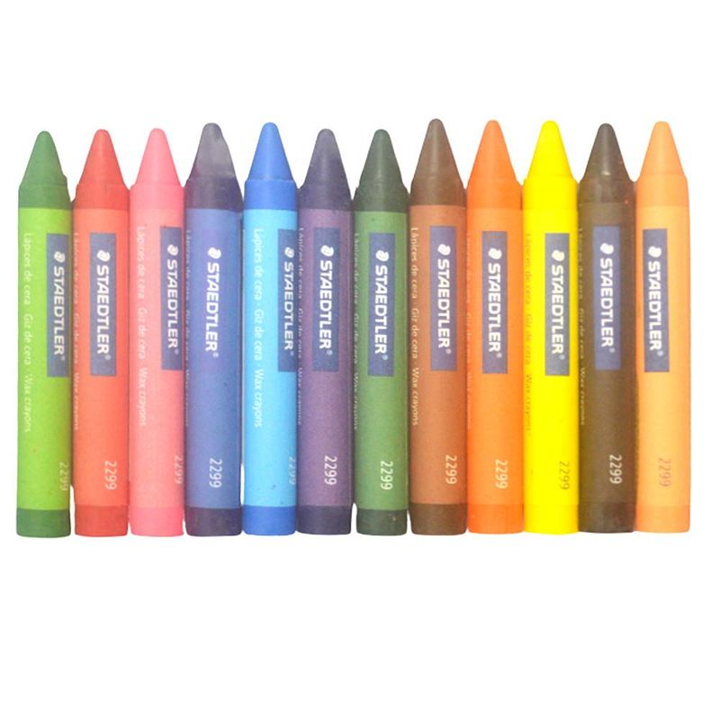 Giz de Cera Jumbo C/ 12 Cores 96gr Ref. 2299 Staedtler (12 unidades)