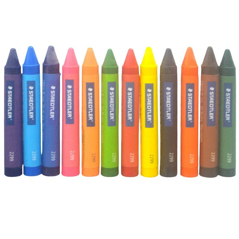 Giz de Cera Jumbo C/ 12 Cores 96gr Ref. 2299 Staedtler (12 unidades)