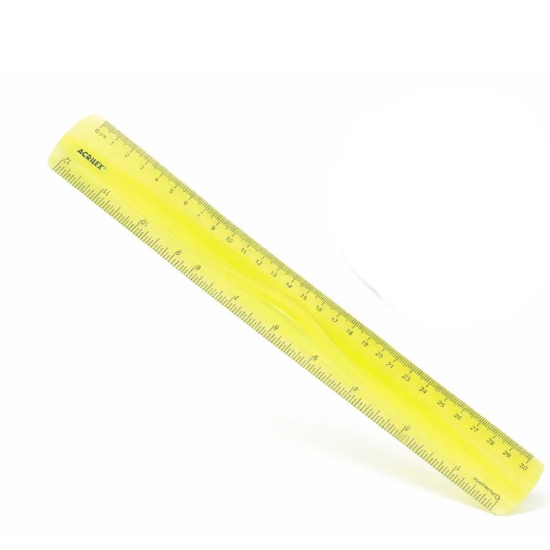 Régua Flexível 30cm Amarela Acrilex (01 unidade)