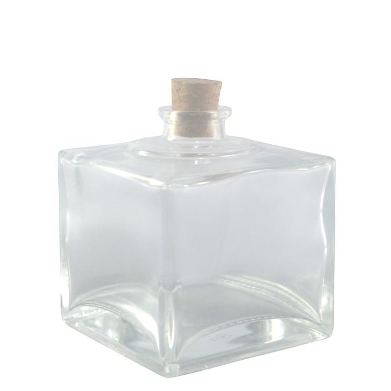 Frasco de Vidro Transparente Cube 500ml (01 unidade)