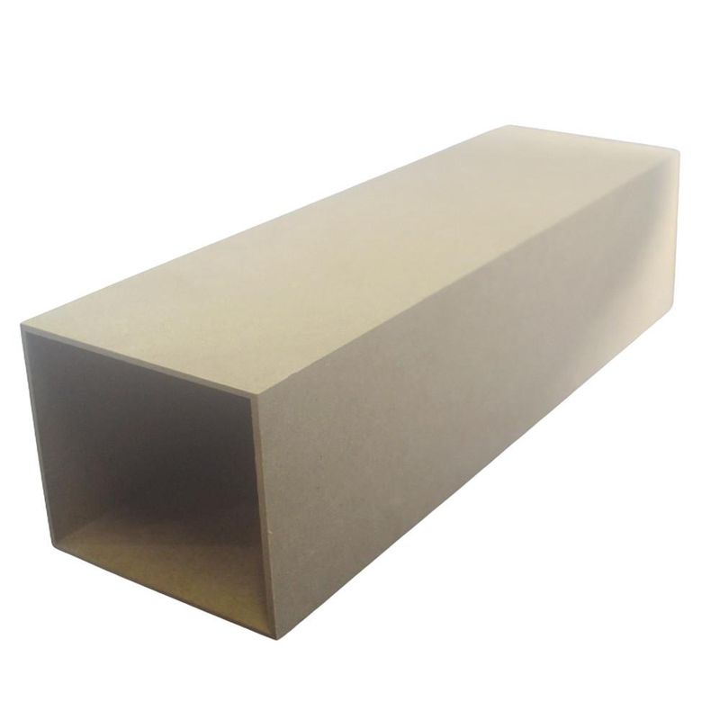 Caixa de MDF P/ Garrafa de Vinho C/ Tampa Solta Lisa 10x10x36cm Ref.: LJ221 LJ Artesanatos (01 unidade)