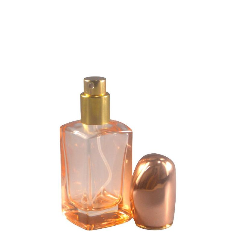 Frasco de Vidro Porta Perfume Color C/ Tampa e Válvula Spray Rosê 30ml Ref. 171009C (01 unidade)