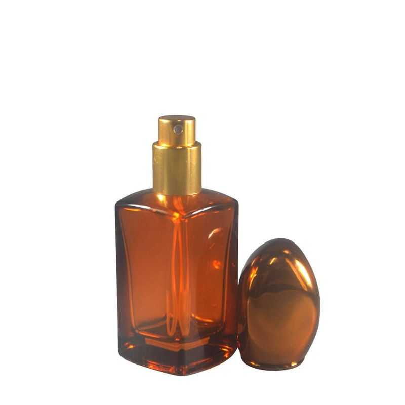 Frasco de Vidro Porta Perfume Color C/ Tampa e Válvula Spray Marrom 30ml Ref. 171009B (01 unidade)