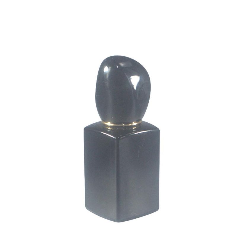Frasco de Vidro Porta Perfume Color C/ Tampa e Válvula Spray Preto 30ml Ref. 171009D (01 unidade)