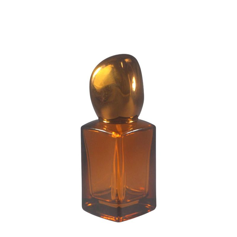 Frasco de Vidro Porta Perfume Color C/ Tampa e Válvula Spray Marrom 30ml Ref. 171009B (01 unidade)