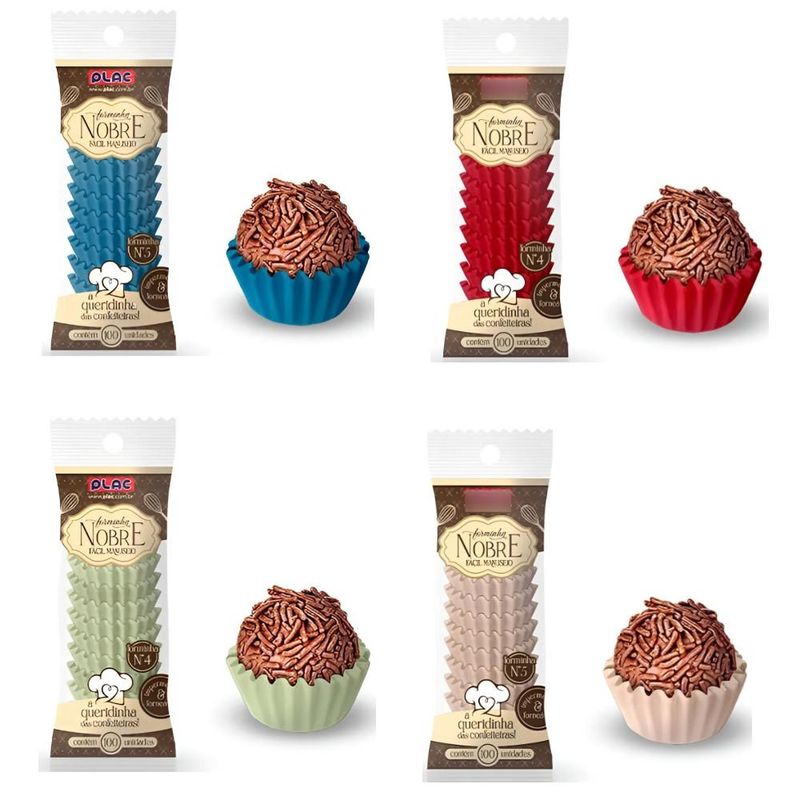 Forminha de Papel Lisa Nobre P/ Doces N.05 Plac (100 unidades)-vermelho cereja