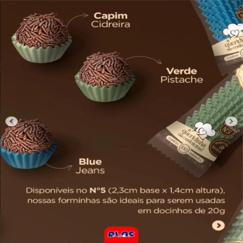 Forminha de Papel Lisa Nobre P/ Doces N.05 Plac (100 unidades)-vermelho cereja