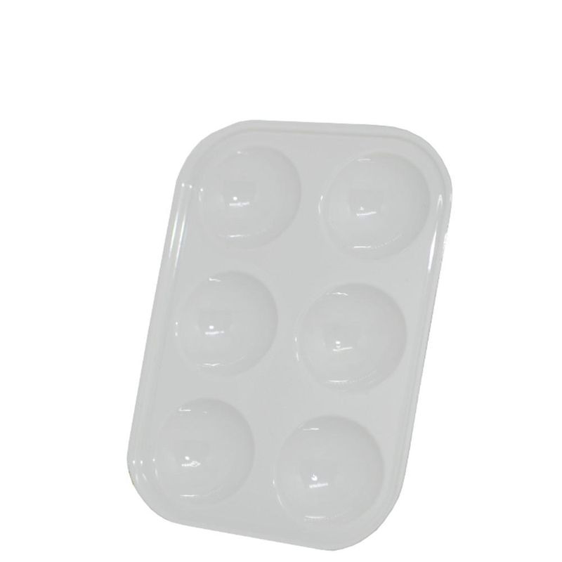 Paleta de Poliestileno para Pintura Godê Ovo C/ 6 Cavidades Acrilex (01 unidade)