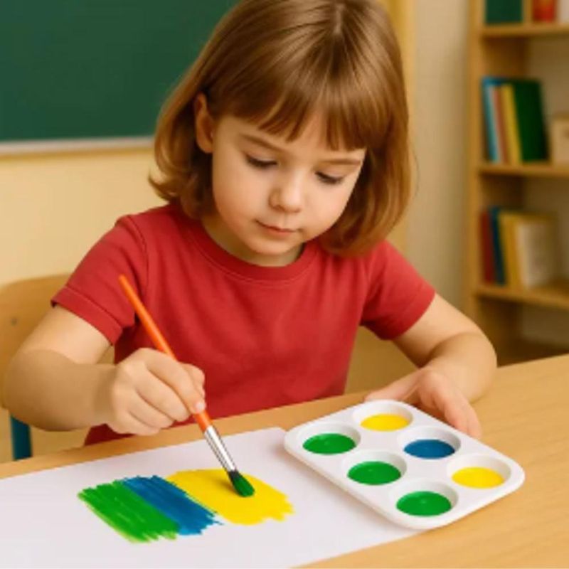 Paleta de Poliestileno para Pintura Godê Ovo C/ 6 Cavidades Acrilex (01 unidade)