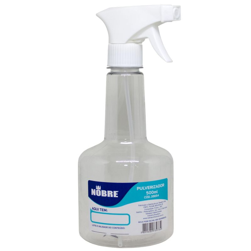 Pulverizador (Borrifador) Transparente 500ml Nobre (01 unidade)