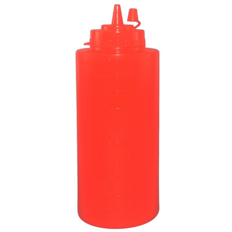 Bisnagão Vermelho C/ Tampa Vermelha Ref.: 068800 1 Litro Injetemp (01 unidade)
