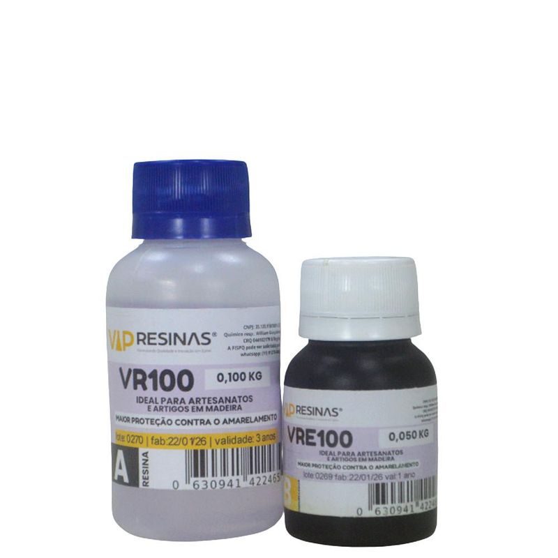 Vidro Líquido em Resina Epóxi Miniglass 100 P/ Artesanatos VipResinas (150 gramas)