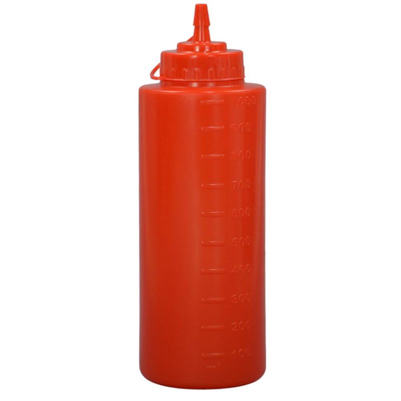 Bisnagão Vermelho C/ Tampa Vermelha Ref.: 068800 1 Litro Injetemp (01 unidade)
