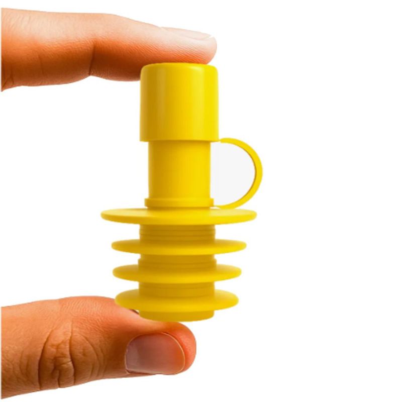Bico Dosador de Plástico P/ Garrafa de Azeite Pimenta Rosca 20mm Amarelo (01 unidade)