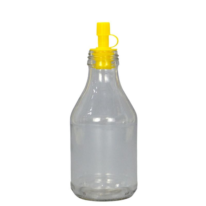 Bico Dosador de Plástico P/ Garrafa de Azeite Pimenta Rosca 20mm Amarelo (01 unidade)