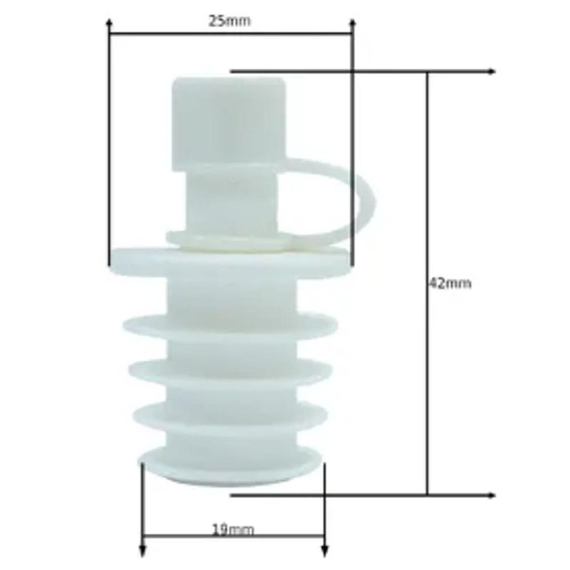 Bico Dosador de Plástico P/ Garrafa de Azeite Pimenta Rosca 20mm Branco (01 unidade)