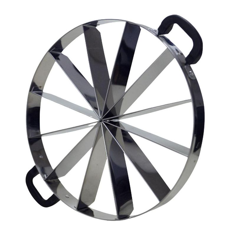 Marcador e Cortador de Inox P/ Torta e Bolo 12 Fatias 28x4 Alumínio Circular (01 unidade)