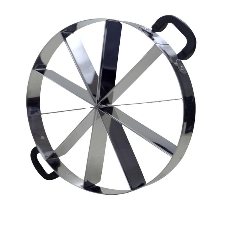 Marcador e Cortador de Inox P/ Torta e Bolo 10 Fatias 28x4 Alumínio Circular (01 unidade)