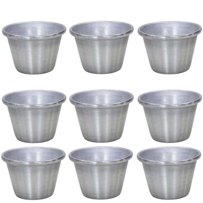 Forma de Alumínio P/ Bombocado N. 5 6,5x4x5cm Alumínio Circular (12 unidades)