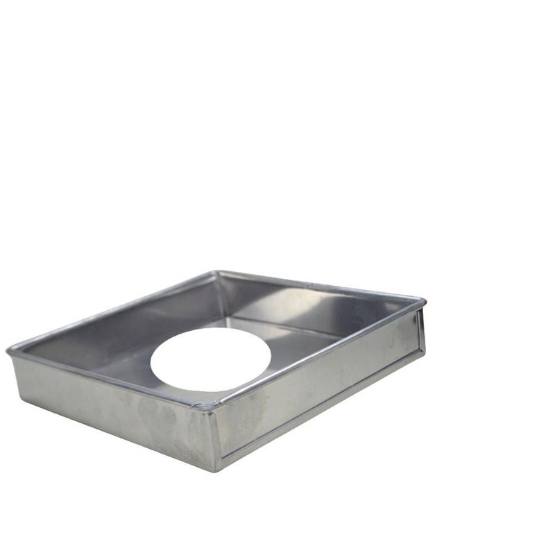 Forma de Alumínio Torta Quadrada C/ Fundo Falso15x15x5cm Alumínio Circular (01 unidade)
