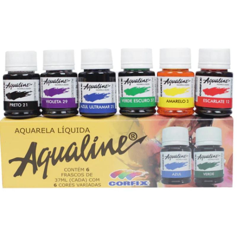 Tinta Aquarela Líquida Aqualine 37ml Corfix (01 unidade)-amarelo