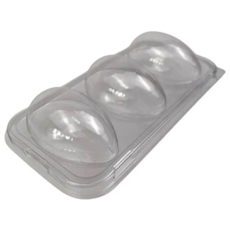 Bandeja 3 Ovos 50g Cristal Ref.: 0730 Flip Festas (05 unidades)