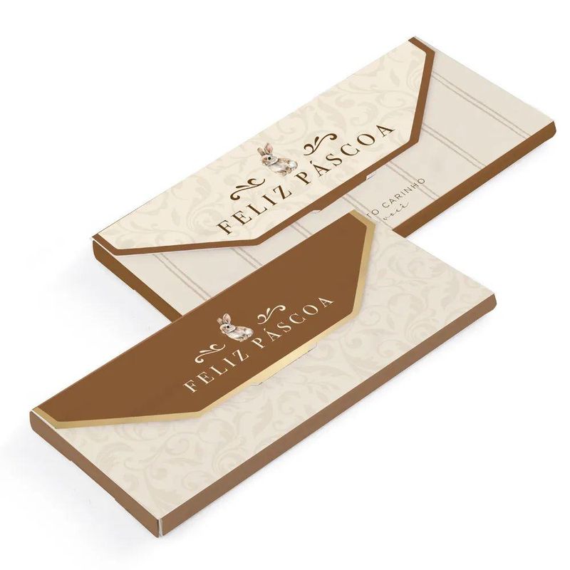 Caixa Cartinha P/ Barra de Chocolate Classique Bunny Ref. 13008479 Cromus (10 unidades)