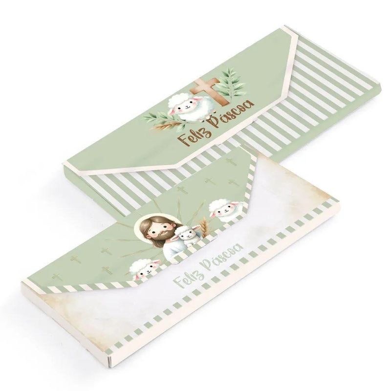 Caixa Cartinha P/ Barra de Chocolate Ressureição Ref. 13008480 Cromus (10 unidades)