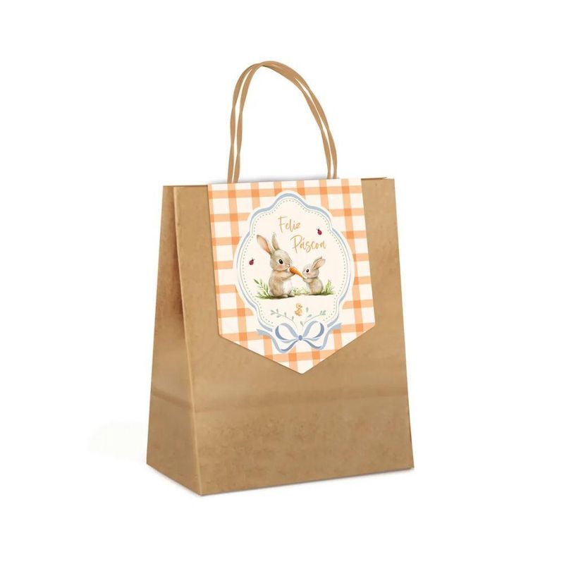 Sacola Papel Kraft C/ Fechamento Lovely Garden Tamanho P Ref.: 14002271 Cromus (01 unidade)