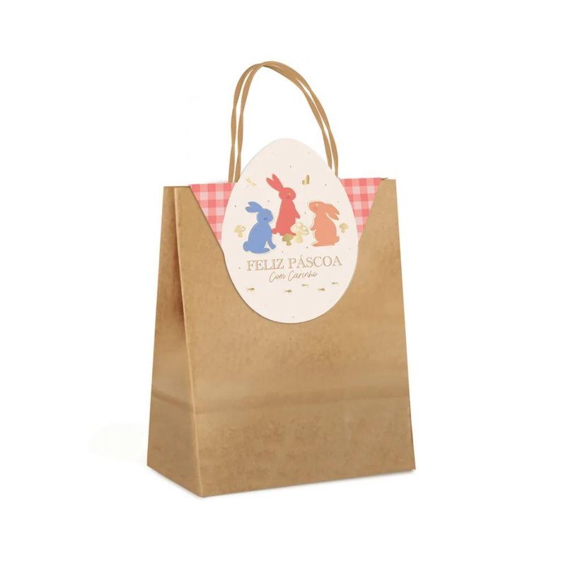 Sacola Papel Kraft C/ Fechamento Pic Nic Tamanho P Ref.: 14002275 Cromus (01 unidade)