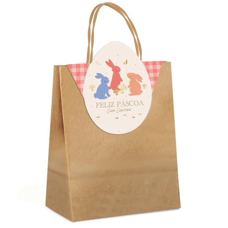 Sacola Papel Kraft C/ Fechamento Pic Nic Tamanho M Ref.: 14002276 Cromus (01 unidade)