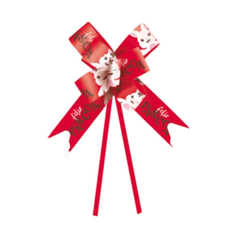 Laço Pronto Felicita Vermelho 3x49cm Ref.: 18400525 Cromus (10 unidades)